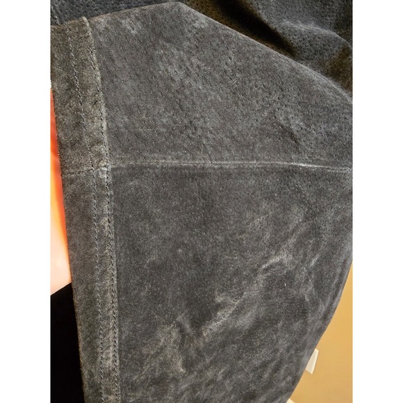 100% leather black pants / jeans. Measurements in pics soft, suede, nubuck‎ - Picture 6 of 9